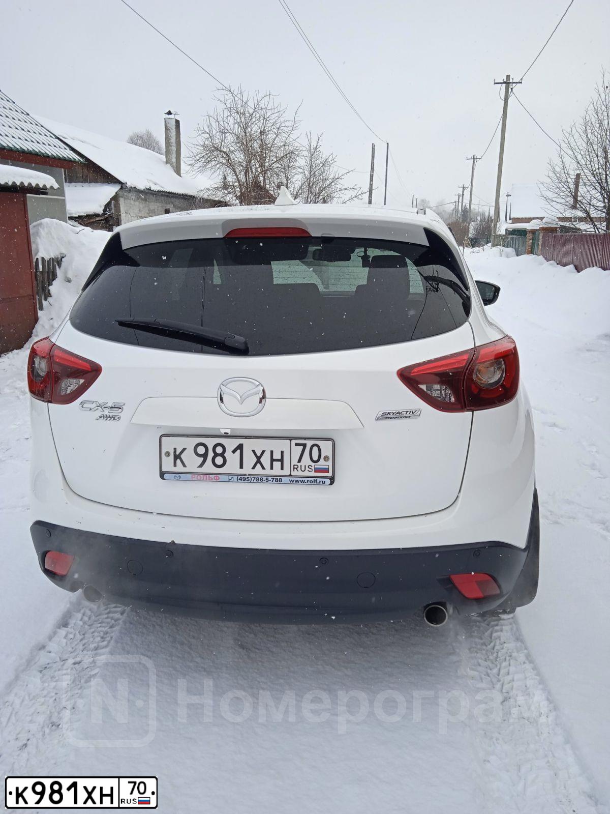 Фото автомобиля MAZDA CX-5, 2015 — госномер С737НС142. Цвет: БЕЛЫЙ ПЕРЛАМУТР