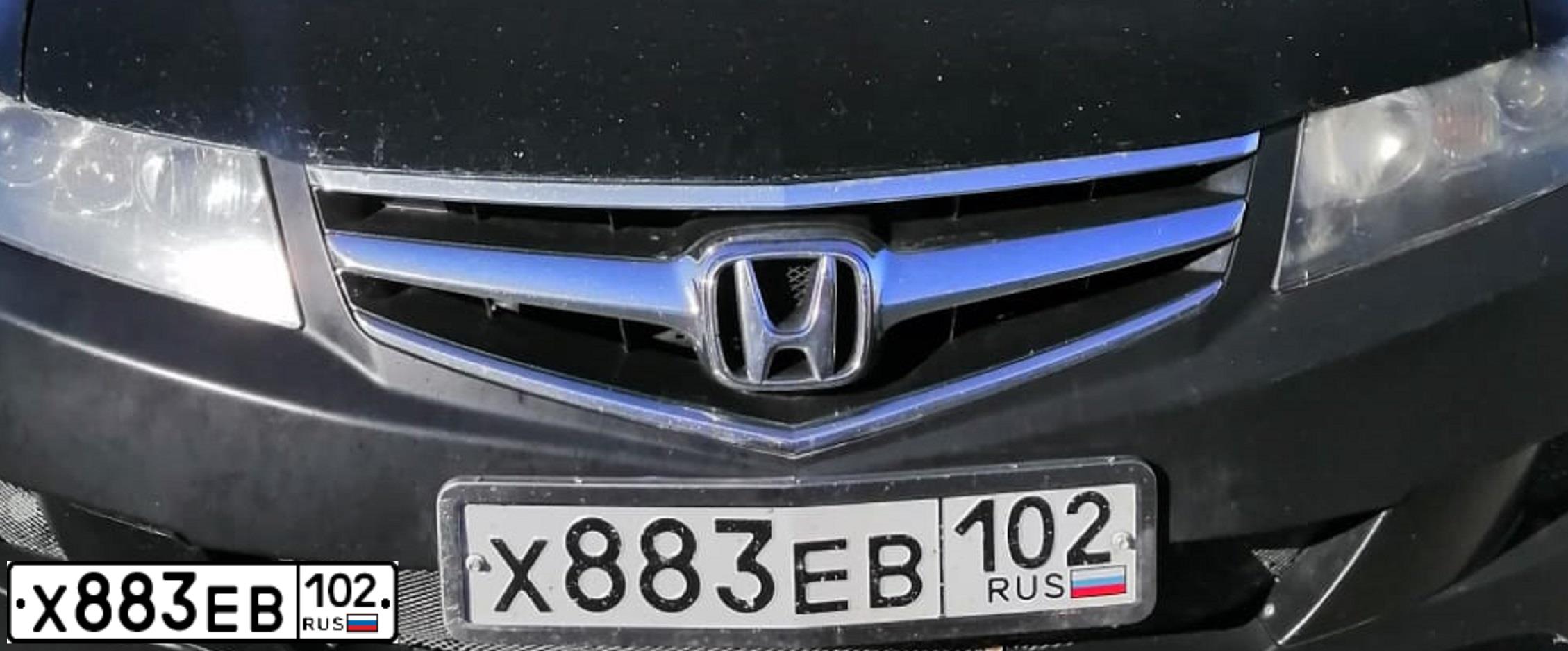 Фото автомобиля HONDA ACCORD, 2007 — госномер М888МК102. Цвет: ЧЕРНЫЙ