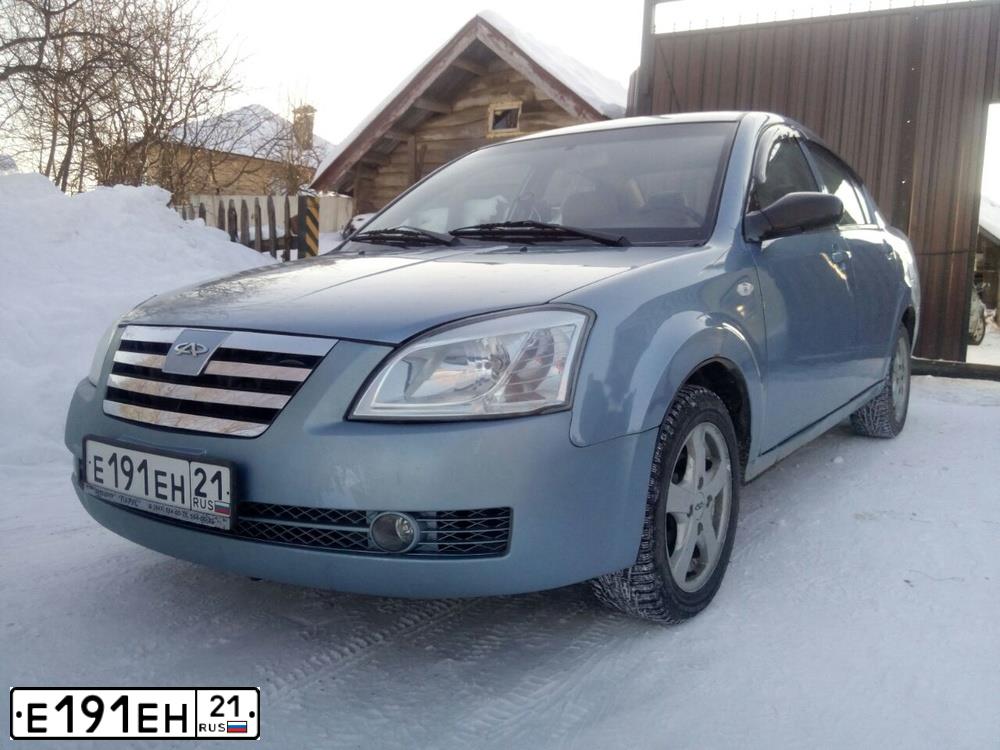 Фото автомобиля CHERY FORA /A21/, 2007 — госномер К421МХ21. Цвет: СЕРО-ГОЛУБОЙ