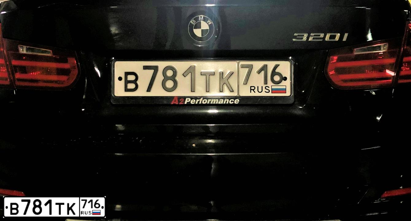 Фото автомобиля BMW SERIE 3, 2012 — госномер М729ХТ716. Цвет: ЧЕРНЫЙ
