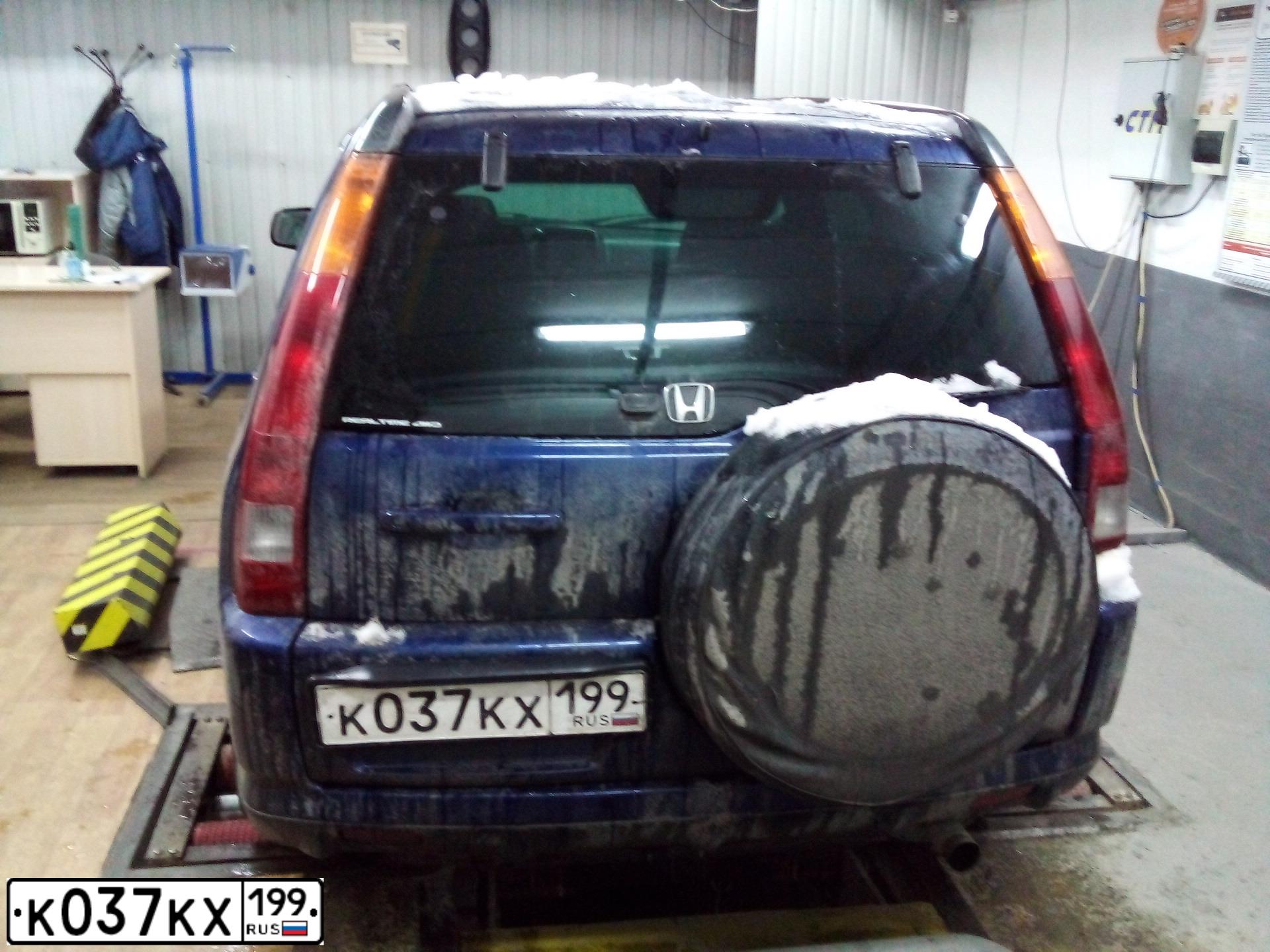 Фото автомобиля HONDA CR-V, 2002 — госномер М589ВН154. Цвет: синий