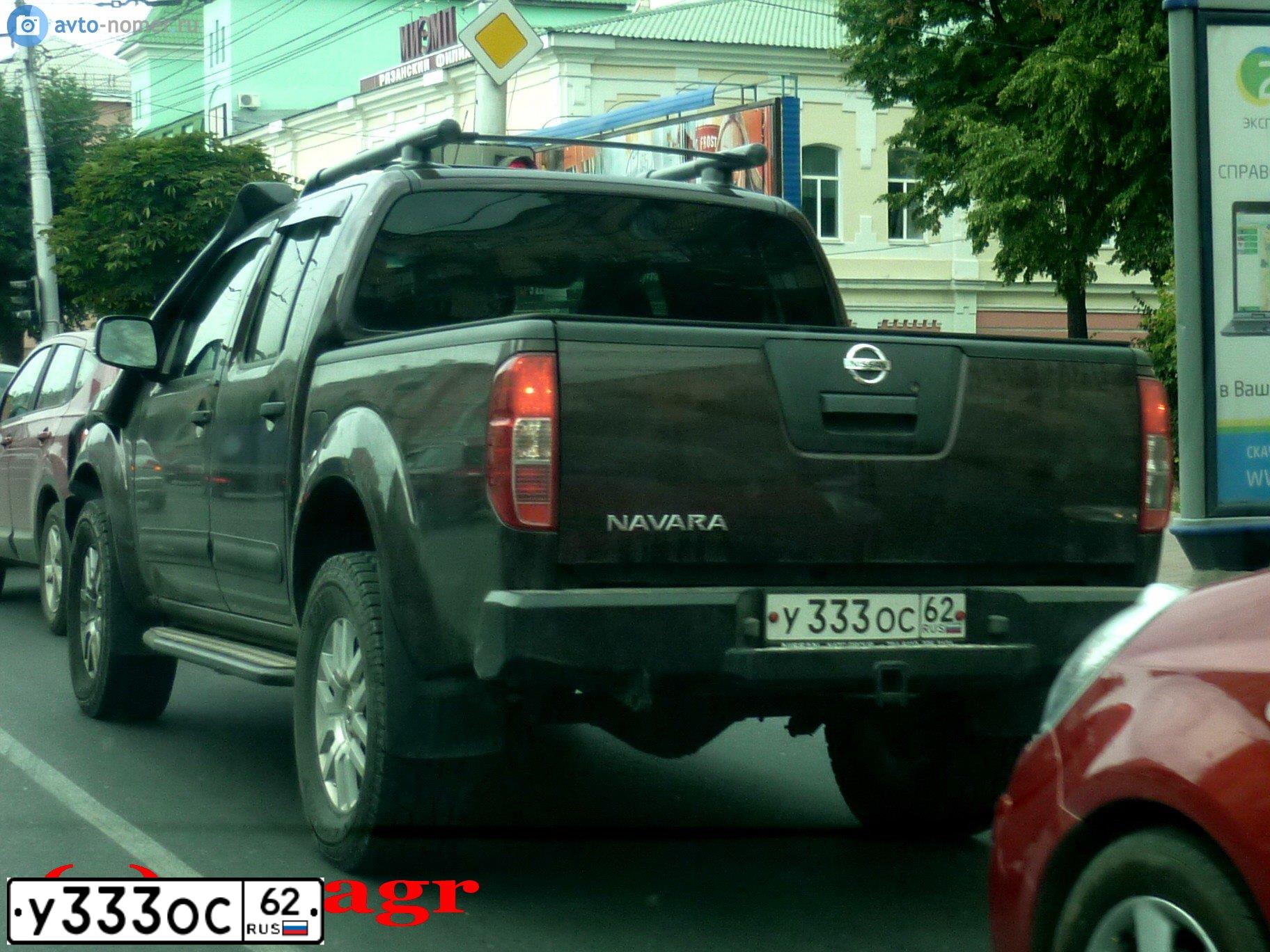 Фото автомобиля NISSAN NAVARA, 2010 — госномер У333ОС62. Цвет: СЕРО-СИРЕНЕВЫЙ