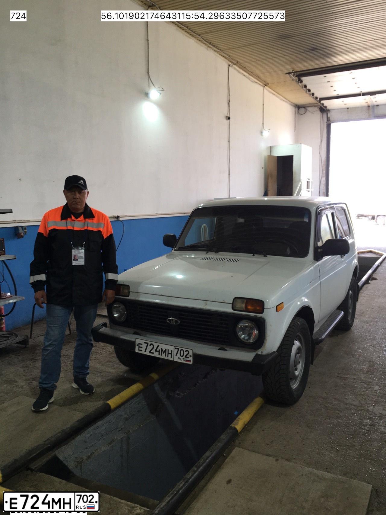 Фото автомобиля LADA NIVA 4X4, 2015 — госномер Н145МР702. Цвет: ЯРКО-БЕЛЫЙ