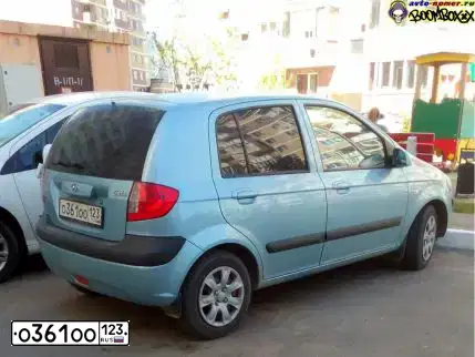 Фото автомобиля HYUNDAI GETZ, 2007 — госномер О361ОО123. Цвет: СИНИЙ