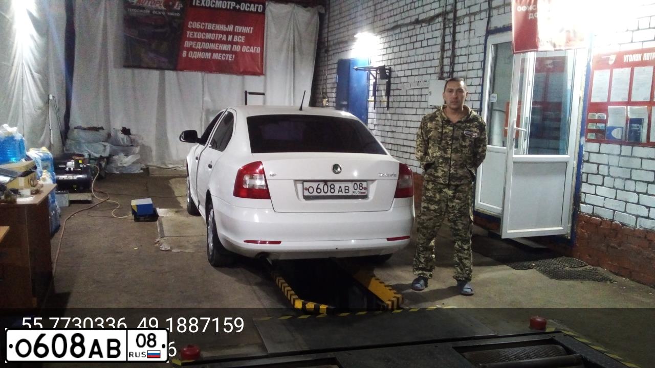 Фото автомобиля SKODA OCTAVIA, 2010 — госномер М737ТС716. Цвет: Белый