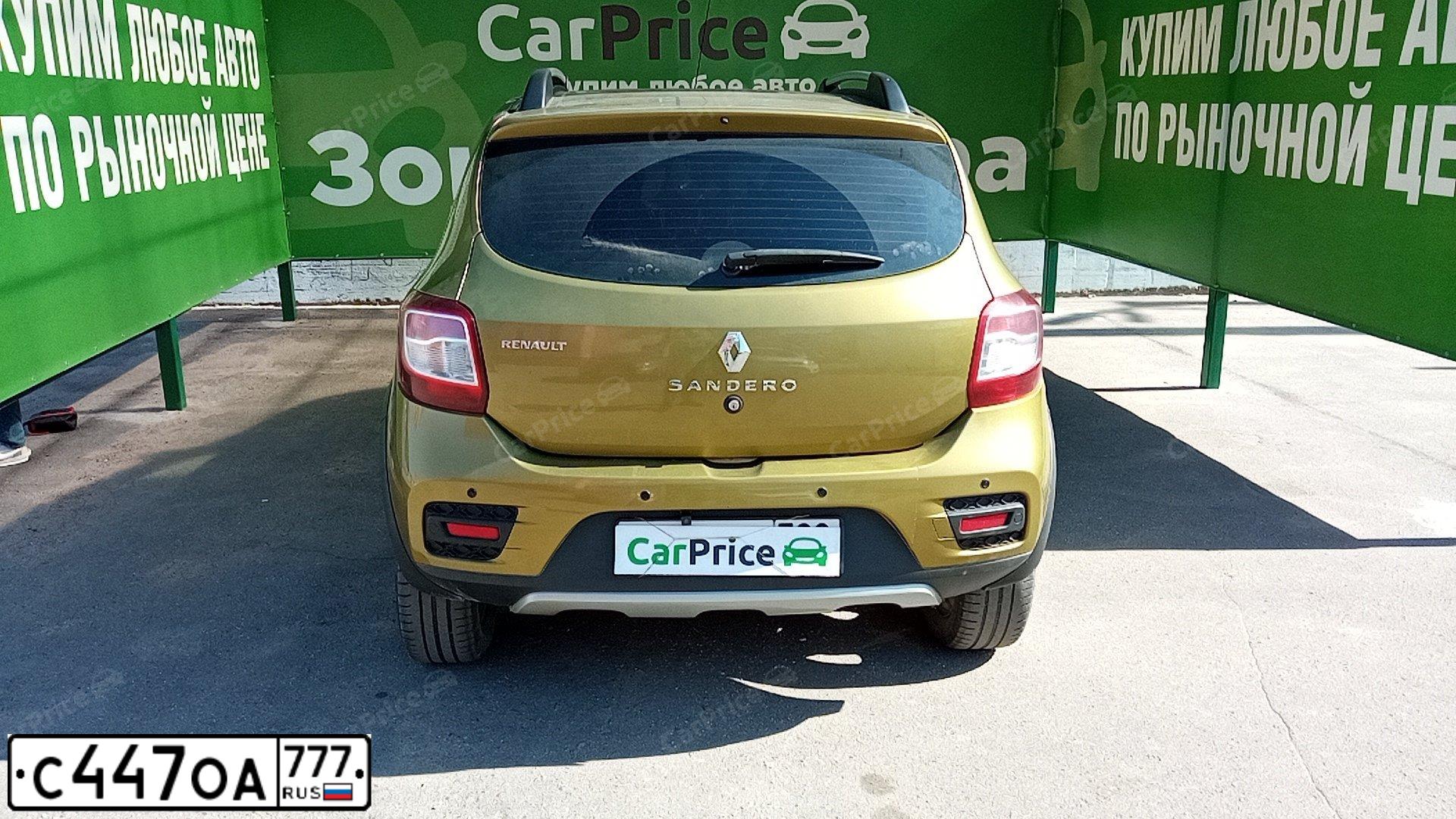 Фото автомобиля РЕНО САНДЕРО, 2015 — госномер Т008МЕ790. Цвет: ЗЕЛЕНЫЙ