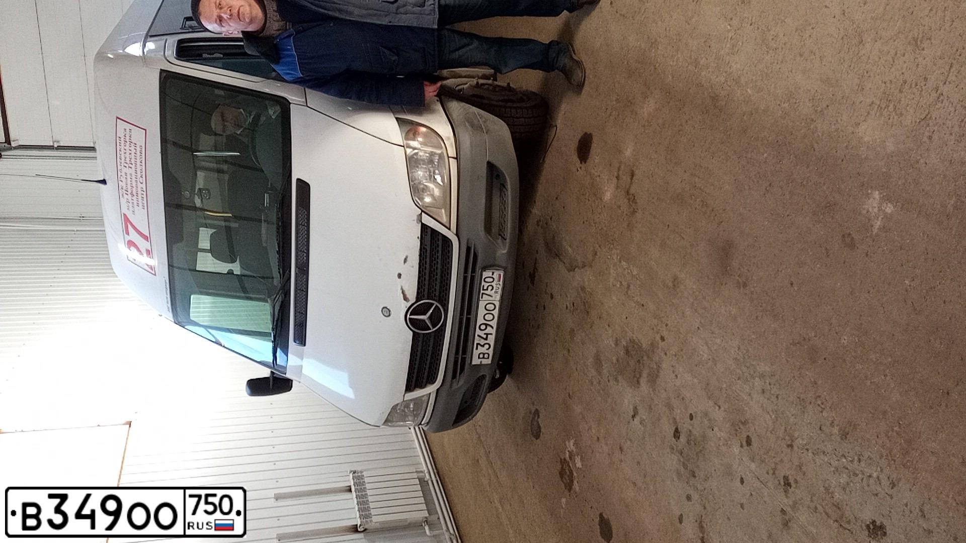 Фото автомобиля MERCEDES SPRINTER, 2016 — госномер В349ОО750. Цвет: БЕЛЫЙ