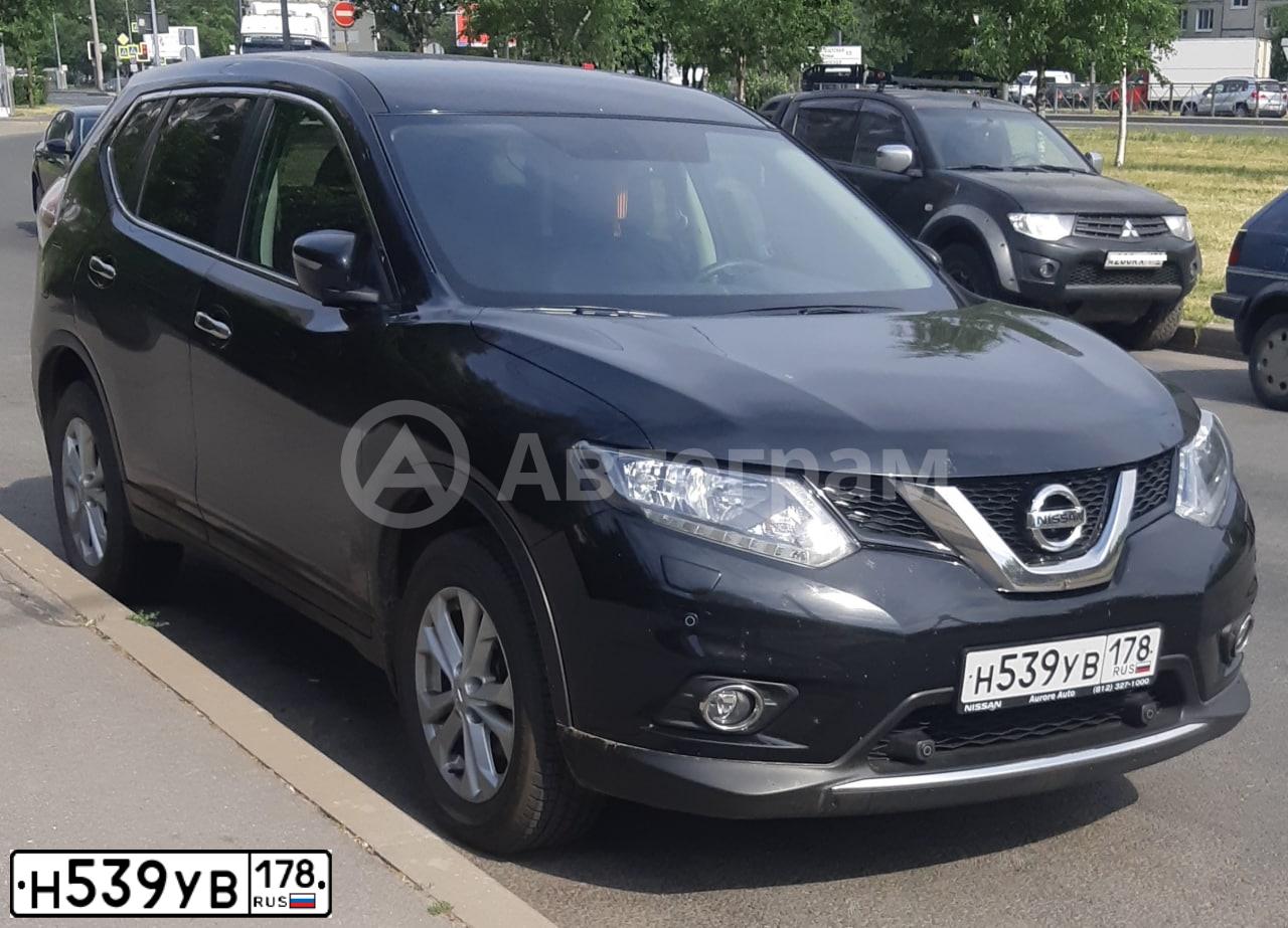 Фото автомобиля NISSAN X-TRAIL, 2016 — госномер Н539УВ178. Цвет: ЧЕРНЫЙ