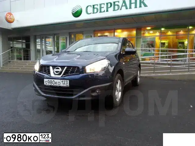 Фото автомобиля NISSAN QASHQAI, 2012 — госномер О980КО123. Цвет: ТЕМНО-СИНИЙ