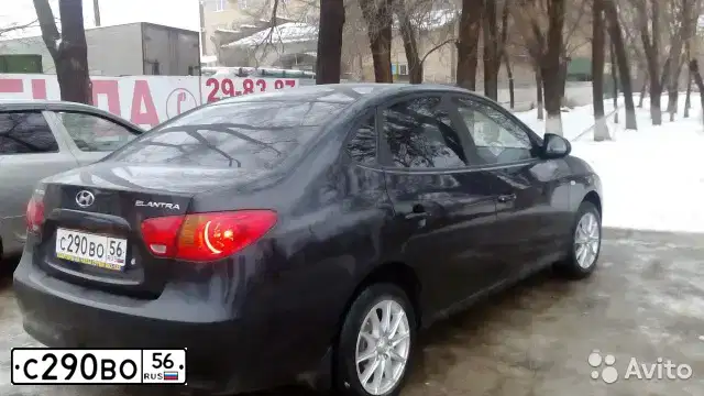Фото автомобиля HYUNDAI ELANTRA, 2009 — госномер С290ВО56. Цвет: ЧЕРНЫЙ