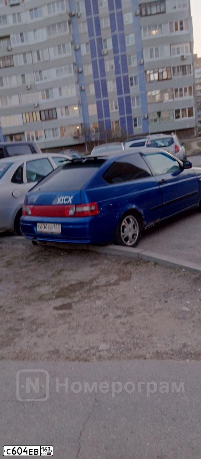 Фото автомобиля LADA 2112, 2007 — госномер У147СС716. Цвет: синий