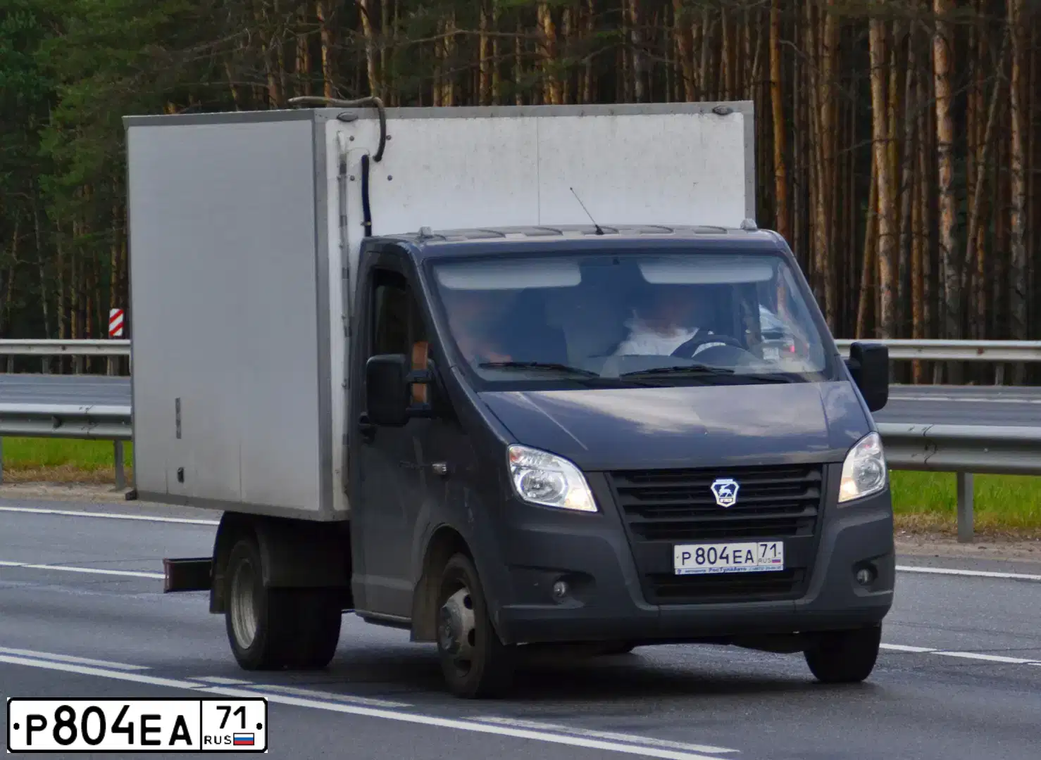 Фото автомобиля GAZ EL NEXT, 2013 — госномер Р804ЕА71. Цвет: СЕРЫЙ