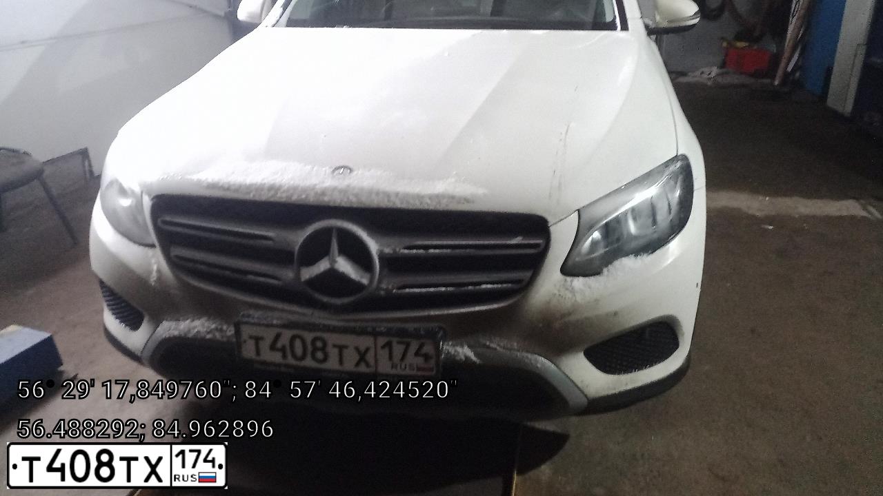 Фото автомобиля MERCEDES GLC-KLASSE, 2016 — госномер К860УН70. Цвет: Белый
