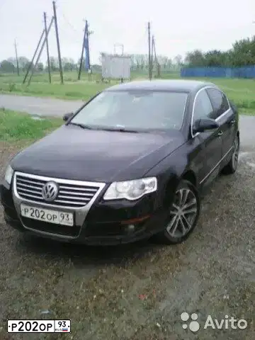 Фото автомобиля VOLKSWAGEN PASSAT, 2006 — госномер Р202ОР93. Цвет: ЧЕРНЫЙ