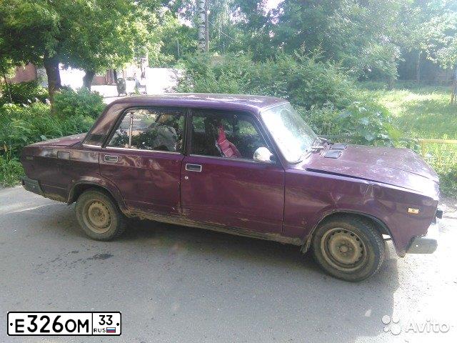 Фото автомобиля LADA 2107, 2001 — госномер Е326ОМ33. Цвет: ТЕМНО-БОРДОВЫЙ