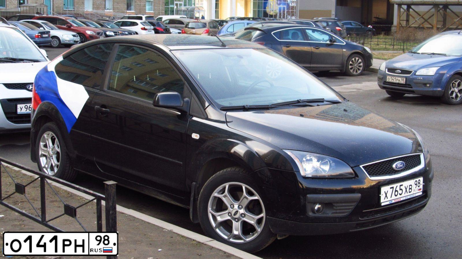 Фото автомобиля FORD FOCUS, 2007 — госномер Т481УТ799. Цвет: синий
