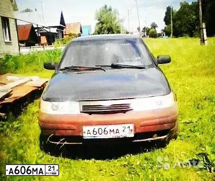 Фото автомобиля LADA 2110, 2005 — госномер А606МА21. Цвет: Темно-зеленый
