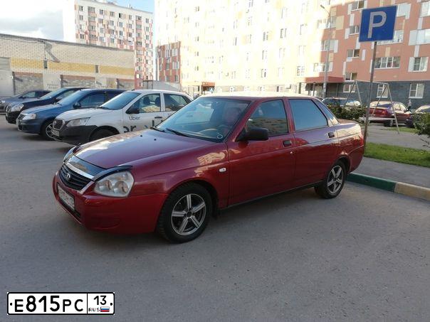 Фото автомобиля LADA 2170 PRIORA, 2008 — госномер Е815РС13. Цвет: ЗОЛОТИСТО-КРАСНЫЙ