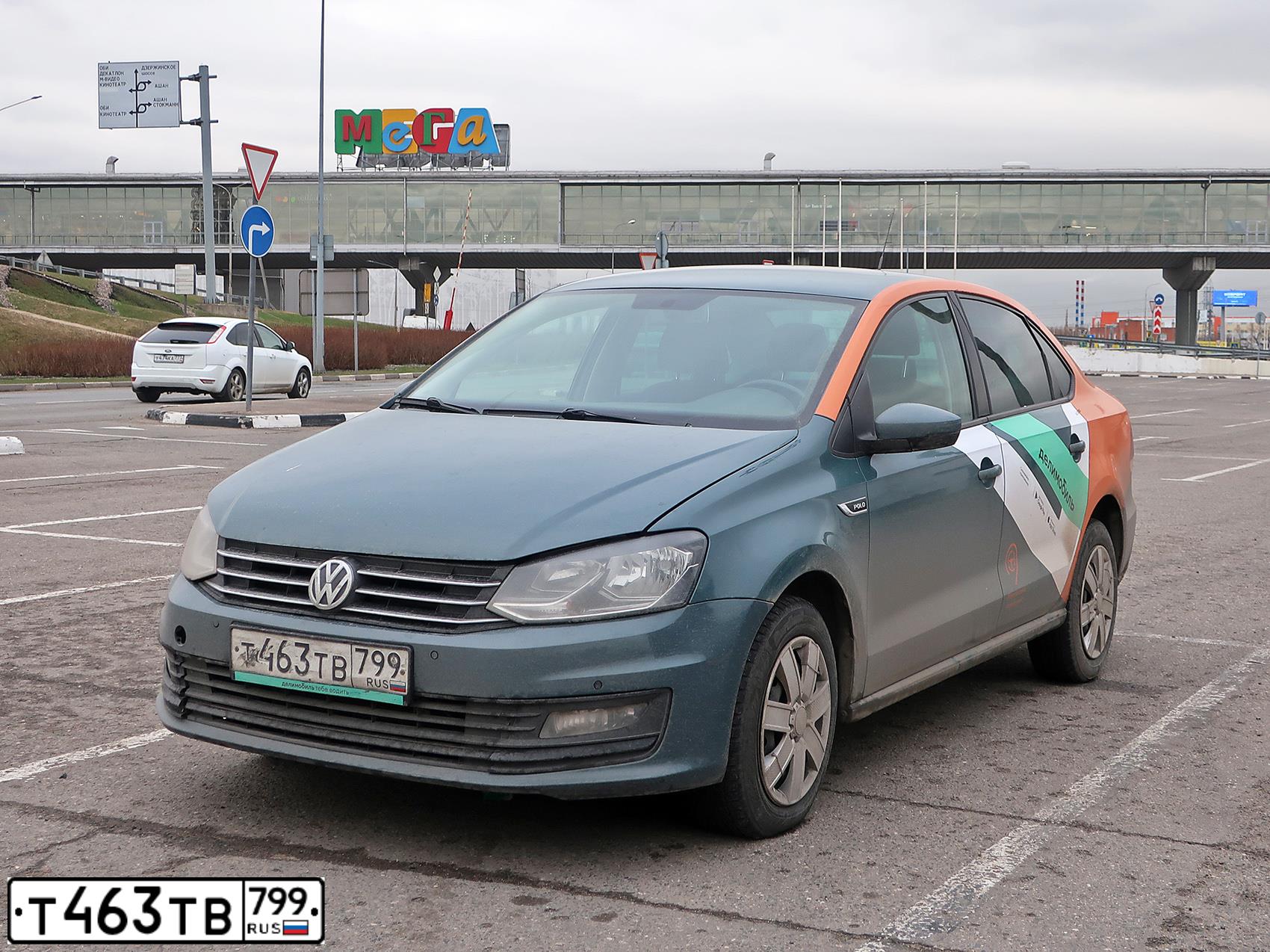 Фото автомобиля VOLKSWAGEN POLO, 2020 — госномер Т463ТВ799. Цвет: синий