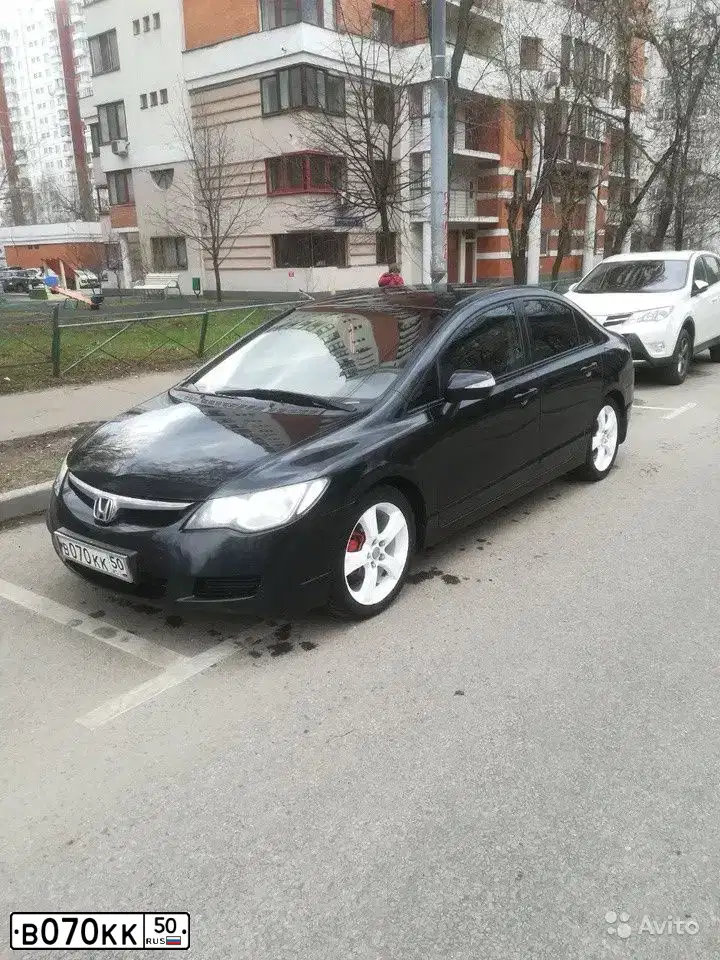 Фото автомобиля HONDA CIVIC, 2007 — госномер Х078ВХ31. Цвет: ЧЕРНЫЙ
