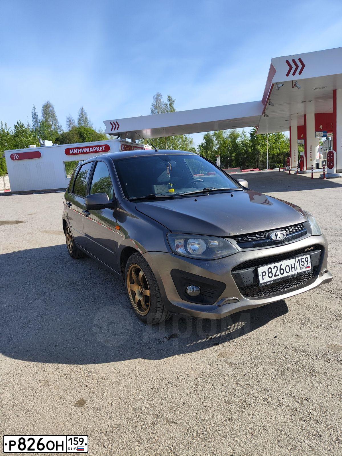 Фото автомобиля LADA 2192 KALINA, 2015 — госномер Р826ОН159. Цвет: Золотисто-коричневый