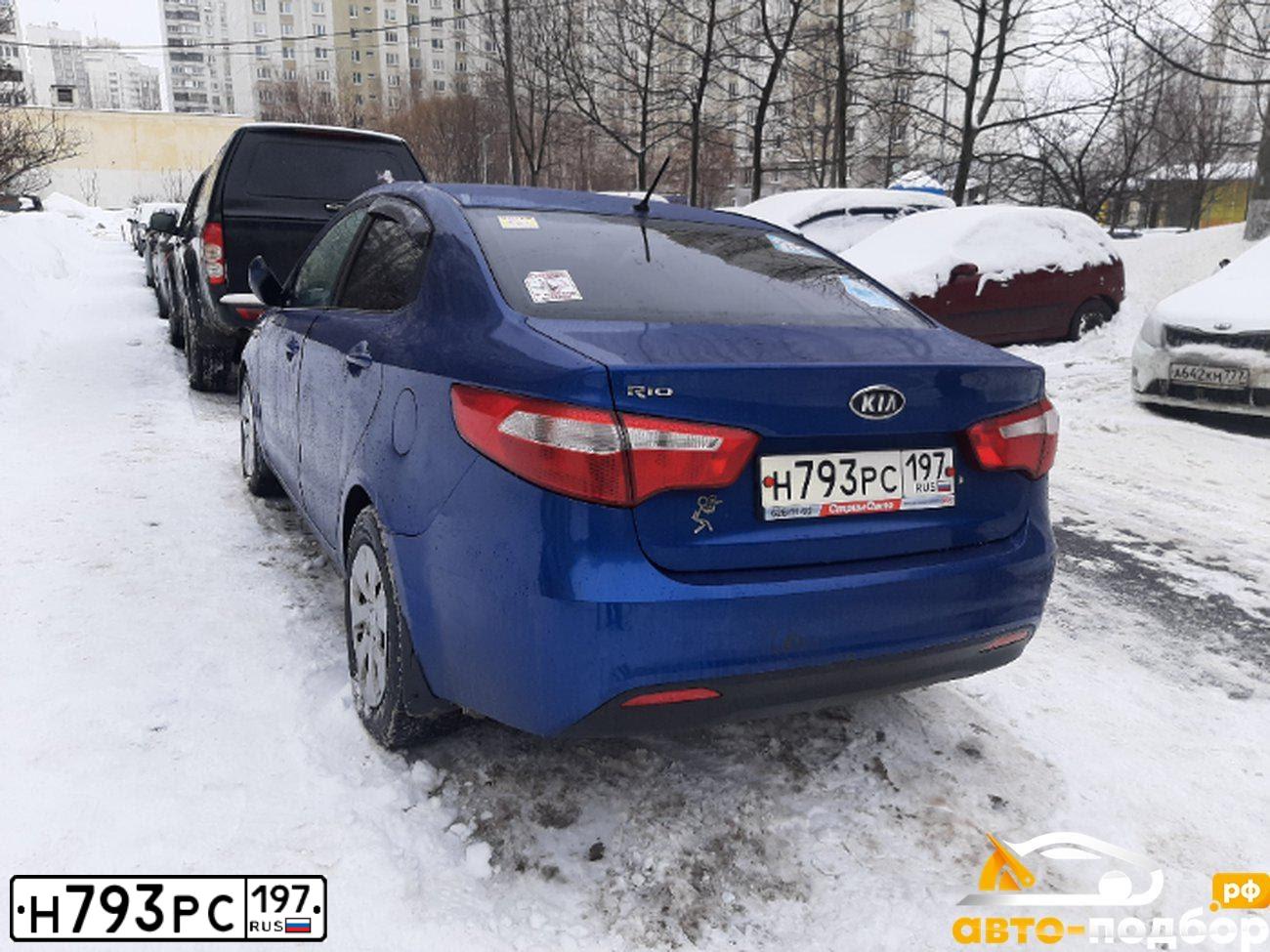 Фото автомобиля KIA RIO, 2011 — госномер К021МС126. Цвет: синий