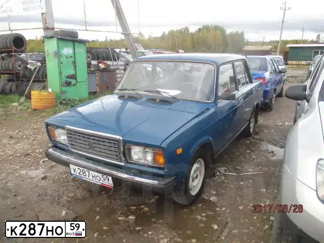 Фото автомобиля LADA 2107, 2001 — госномер К287НО59. Цвет: Сине-зеленый
