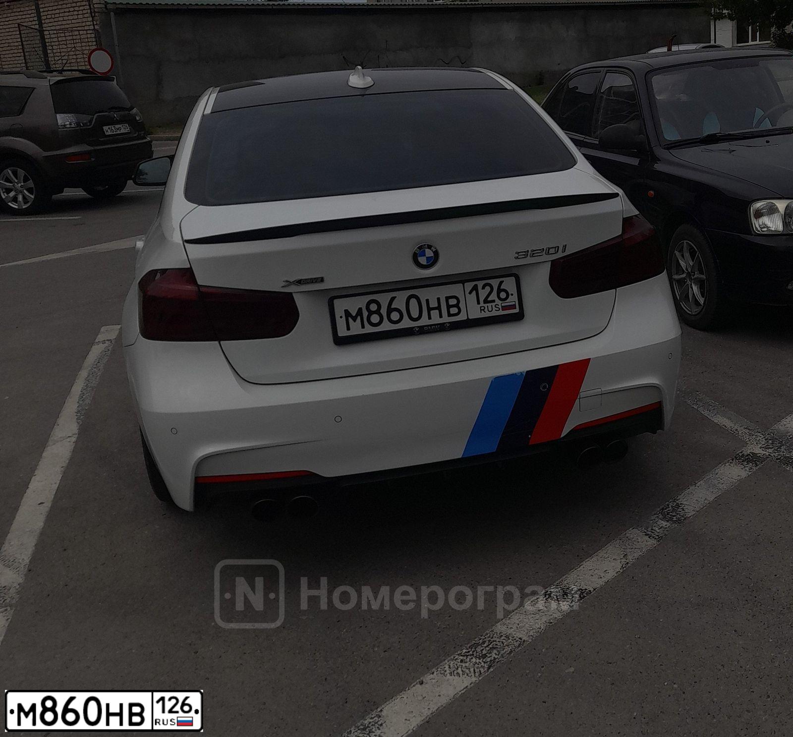 Фото автомобиля BMW W SERIE 3, 2016 — госномер Р929ЕТ126. Цвет: Белый