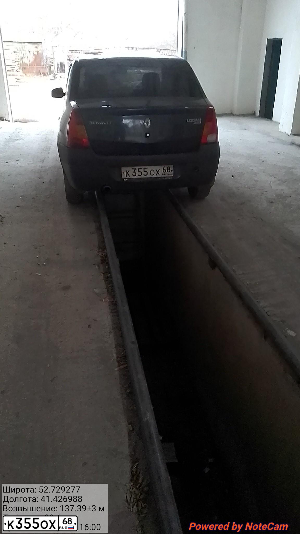 Фото автомобиля RENAULT LOGAN, 2008 — госномер К355ОХ68. Цвет: ТЕМНО-СЕРЫЙ