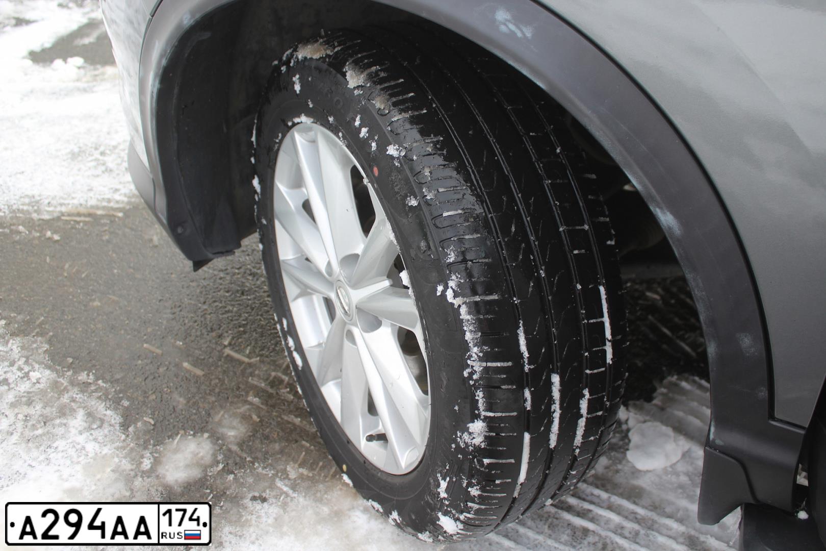 Фото автомобиля NISSAN QASHQAI, 2017 — госномер А294АА174. Цвет: СЕРЫЙ