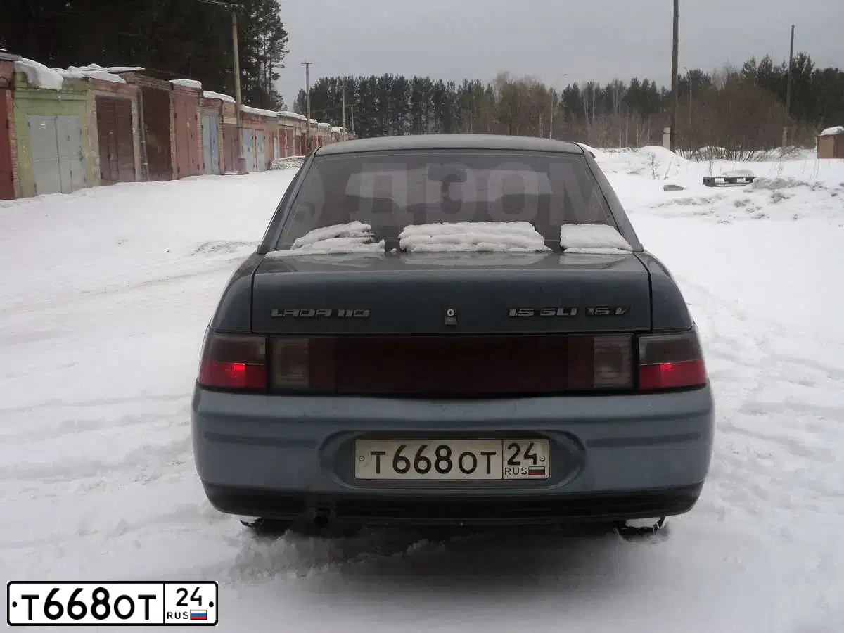 Фото автомобиля LADA 2110 LADA, 2000 — госномер Р837ОН124. Цвет: Серо-Синий