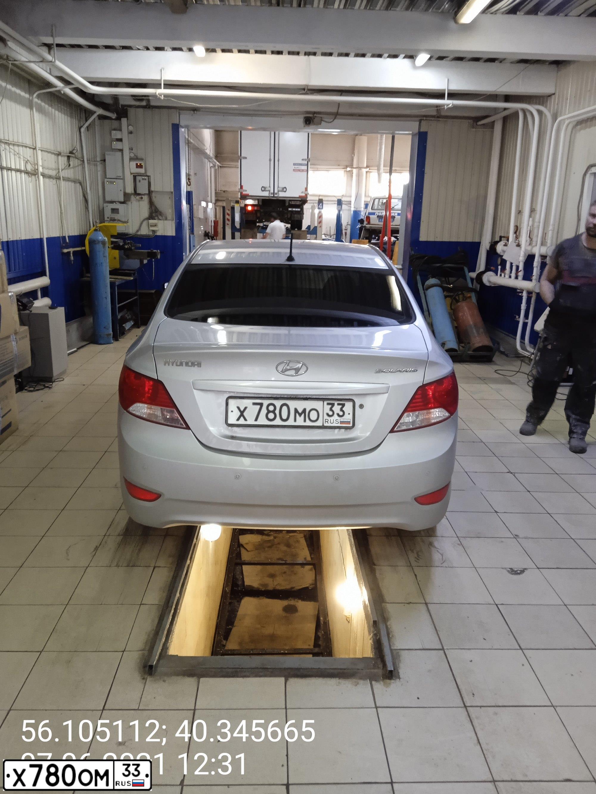 Фото автомобиля HYUNDAI SOLARIS, 2014 — госномер Х780МО33. Цвет: СЕРЕБРИСТЫЙ
