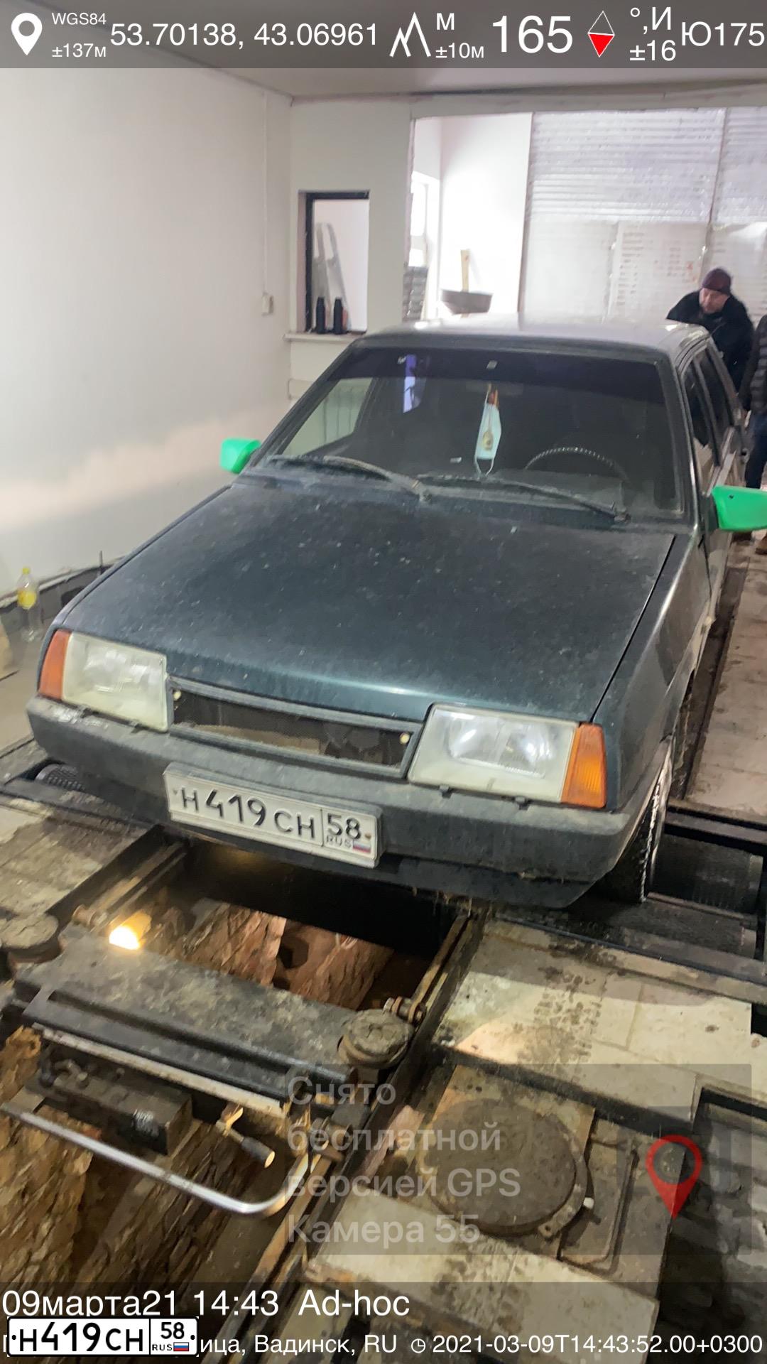 Фото автомобиля LADA 2109 SAMARA, 2002 — госномер Н419СН58. Цвет: Темно-зеленый