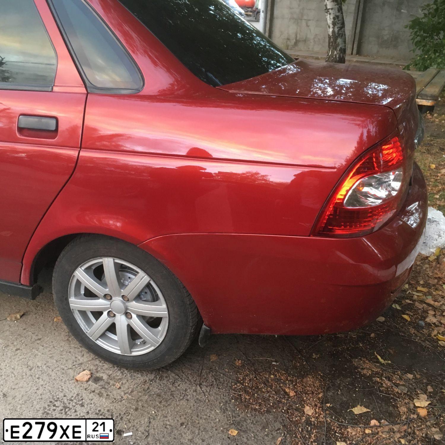 Фото автомобиля LADA 2170 PRIORA, 2007 — госномер М446МЕ21. Цвет: ЗОЛОТИСТО-КРАСНЫЙ