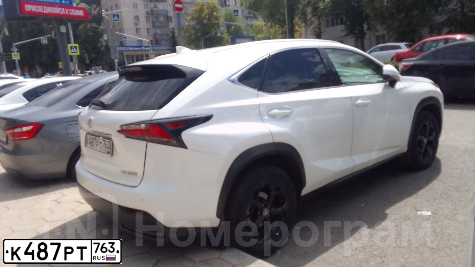 Фото автомобиля LEXUS NX, 2015 — госномер К487РТ763. Цвет: Белый