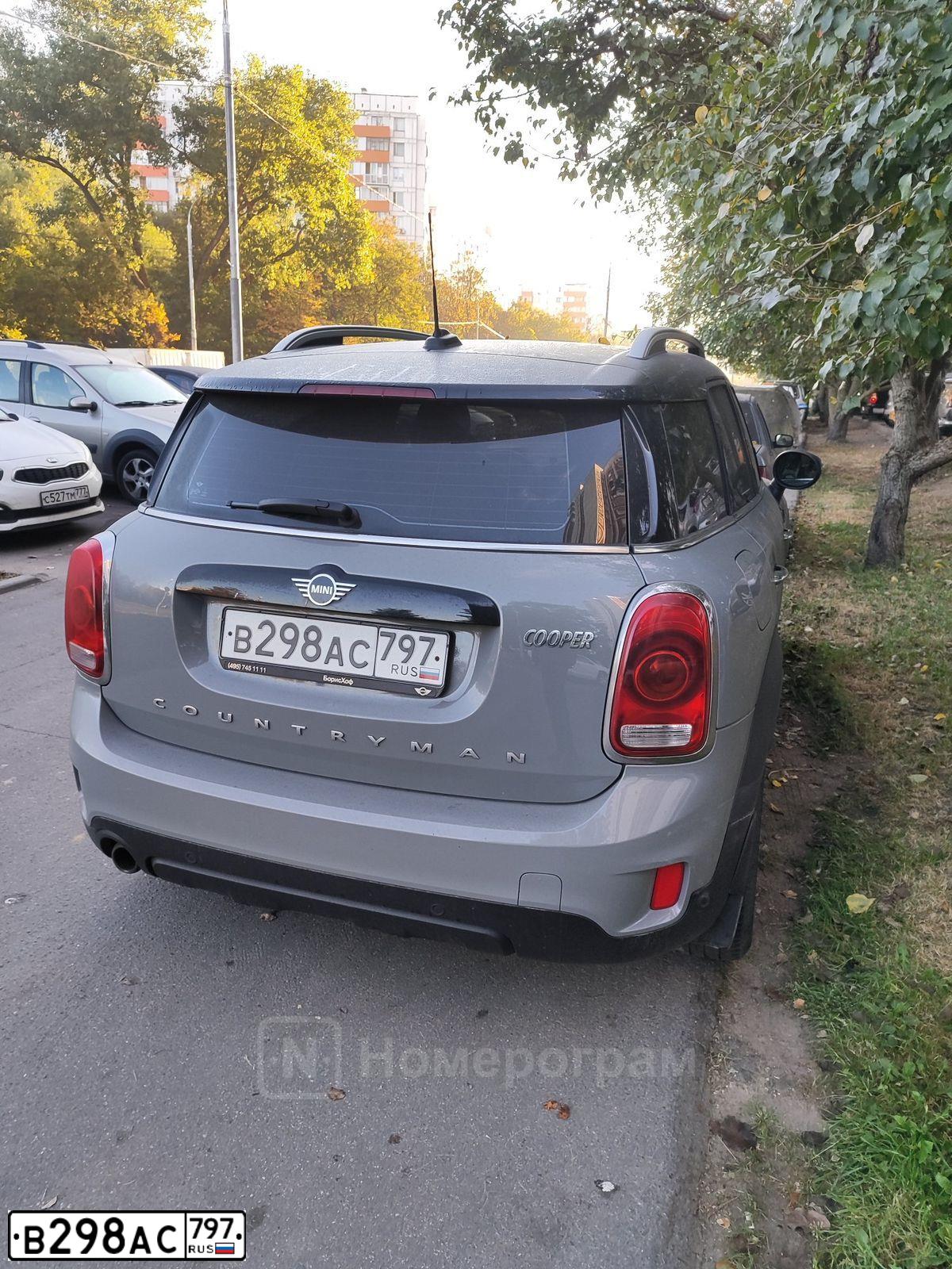 Фото автомобиля MINI MINI, 2019 — госномер В298АС797. Цвет: СЕРЫЙ