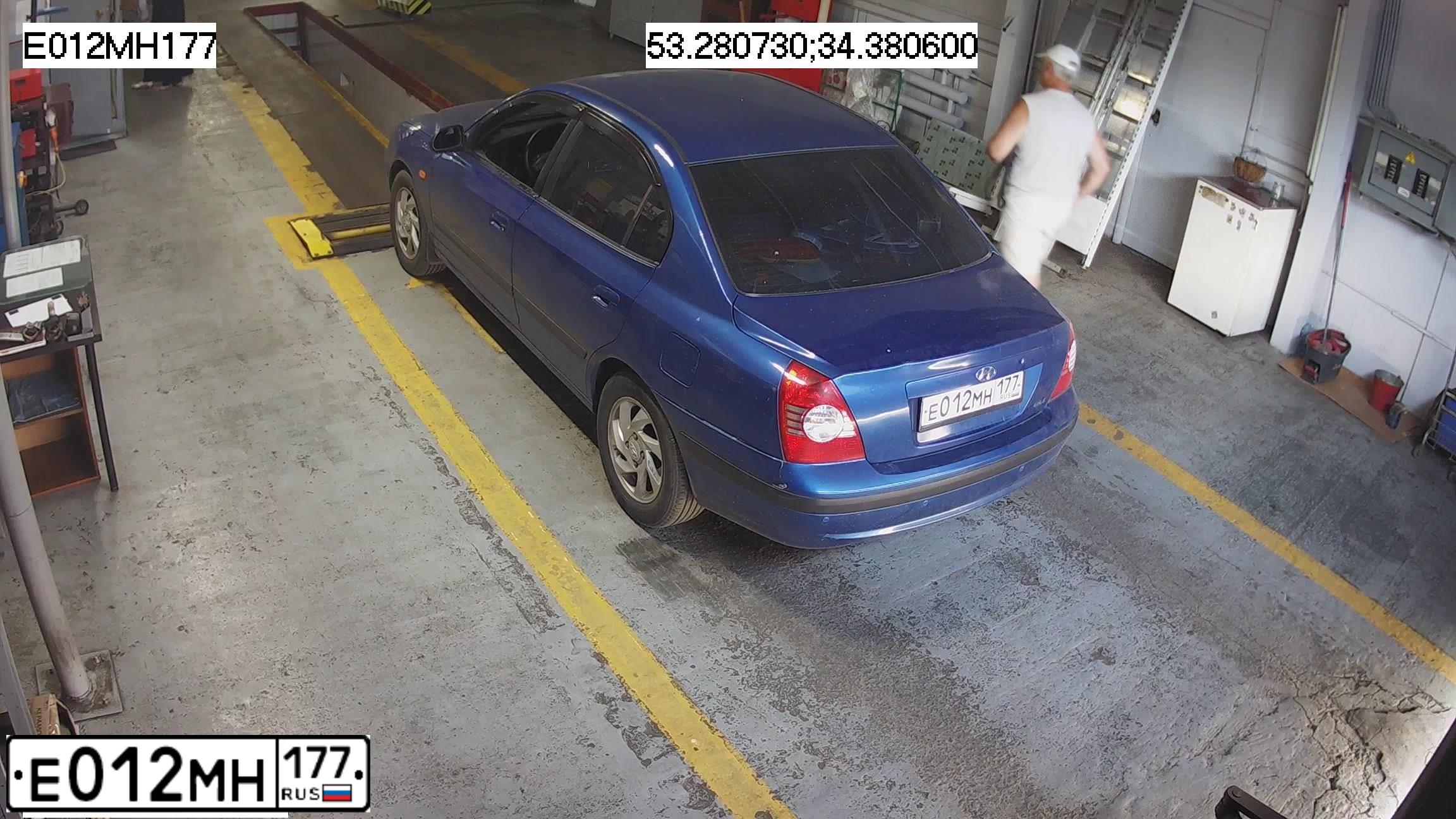 Фото автомобиля HYUNDAI ELANTRA, 2006 — госномер М707АТ180. Цвет: синий