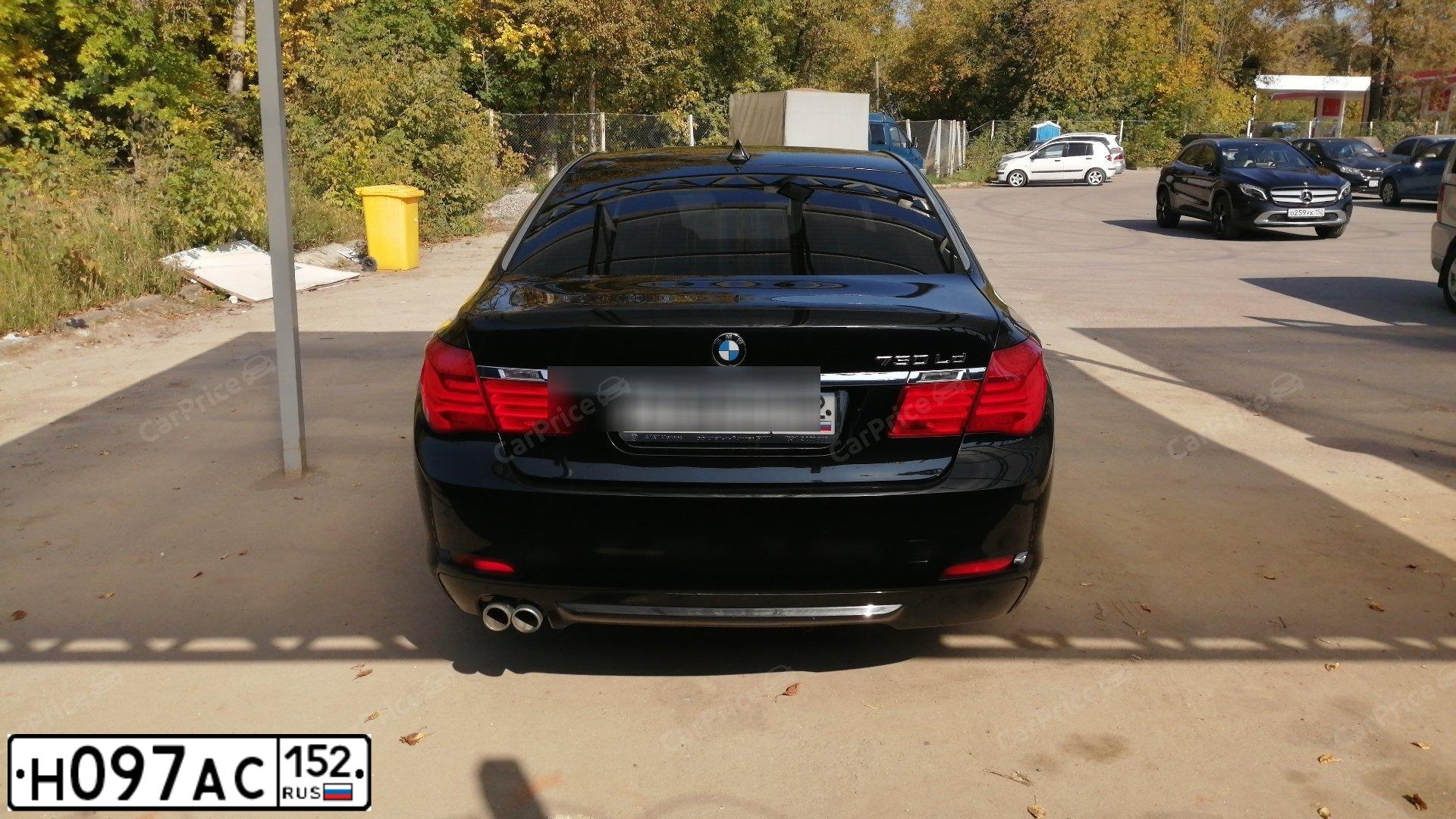 Фото автомобиля BMW SERIE 7, 2009 — госномер М754ММ52. Цвет: ЧЕРНЫЙ