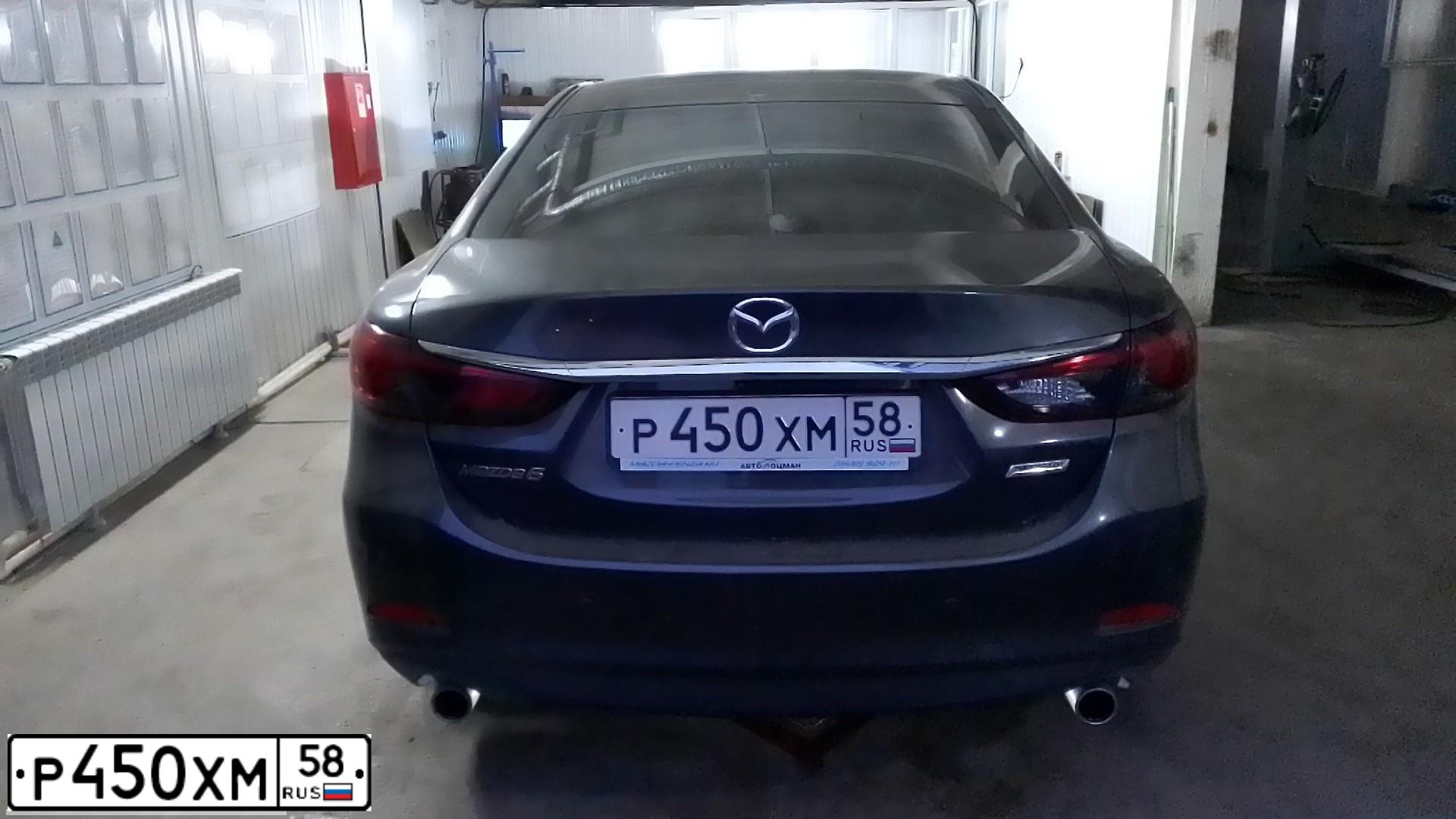 Фото автомобиля MAZDA 6, 2016 — госномер Р450ХМ58. Цвет: СЕРЫЙ