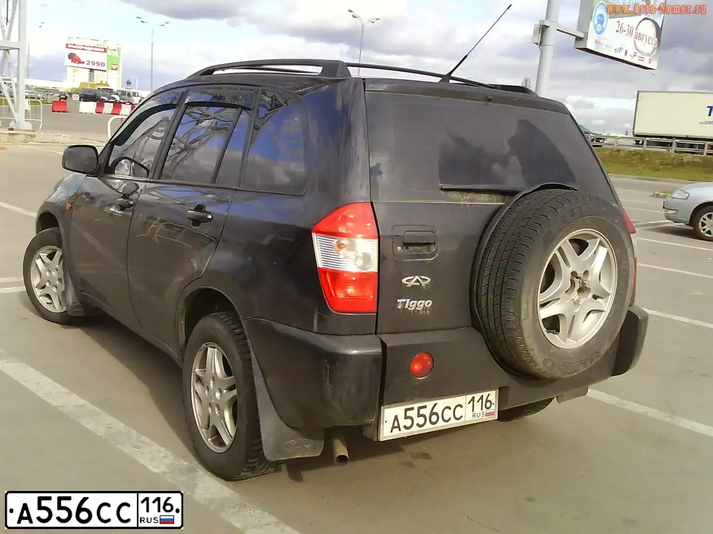 Фото автомобиля CHERY TIGGO, 2007 — госномер А556СС116. Цвет: ЧЕРНЫЙ