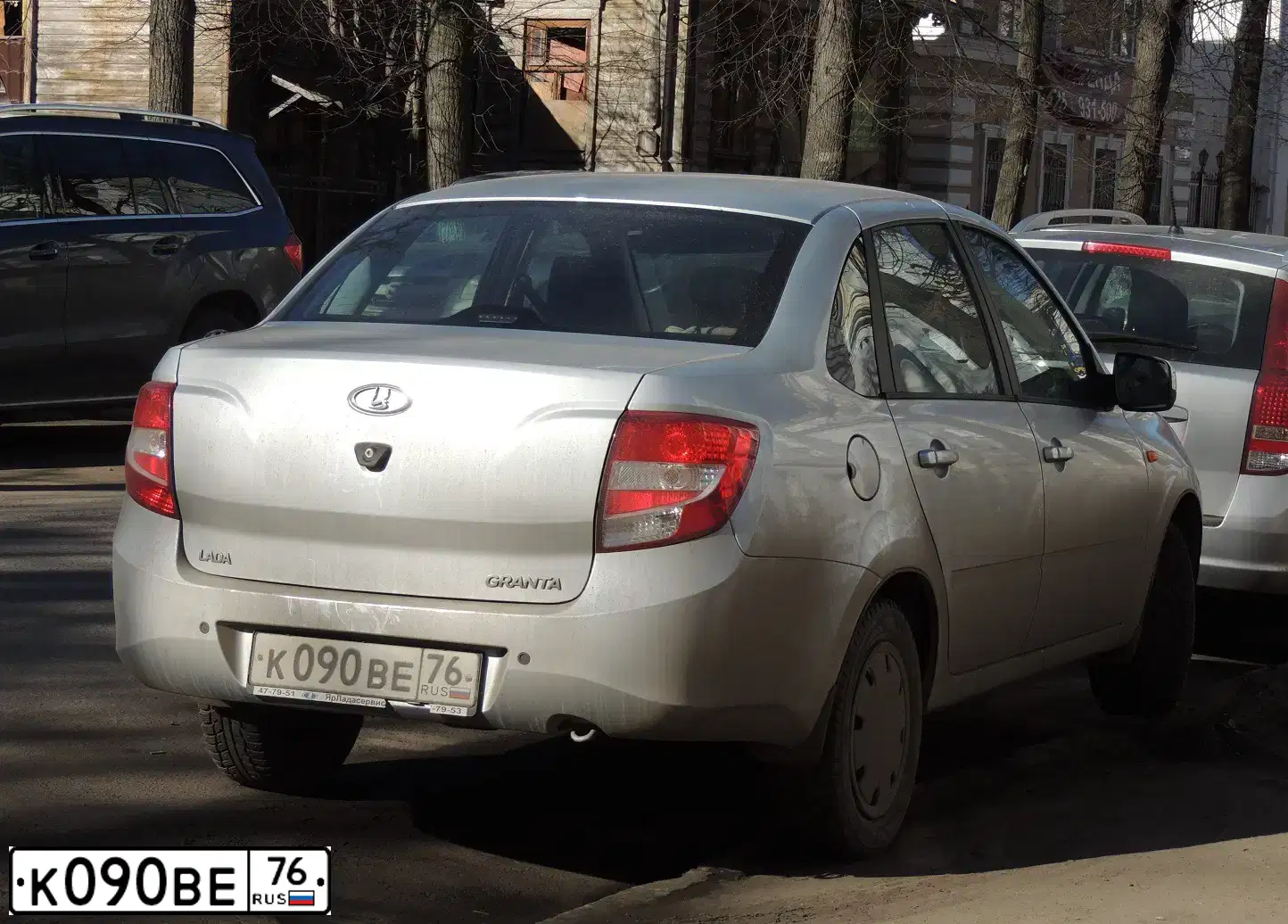 Фото автомобиля LADA GRANTA, 2013 — госномер А553ОН797. Цвет: СЕРЫЙ