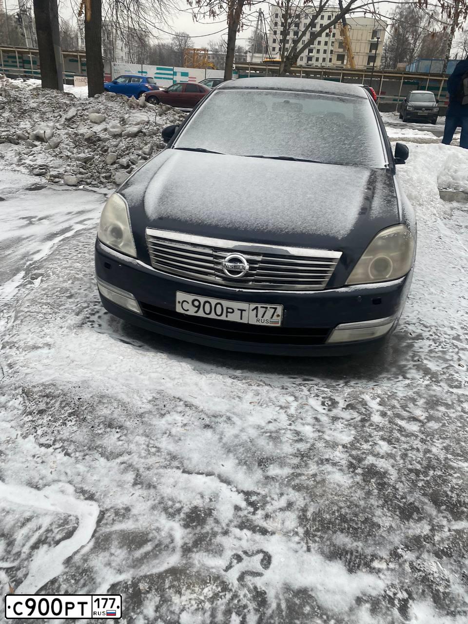 Фото автомобиля NISSAN TEANA, 2006 — госномер С900РТ177. Цвет: ЧЕРНЫЙ
