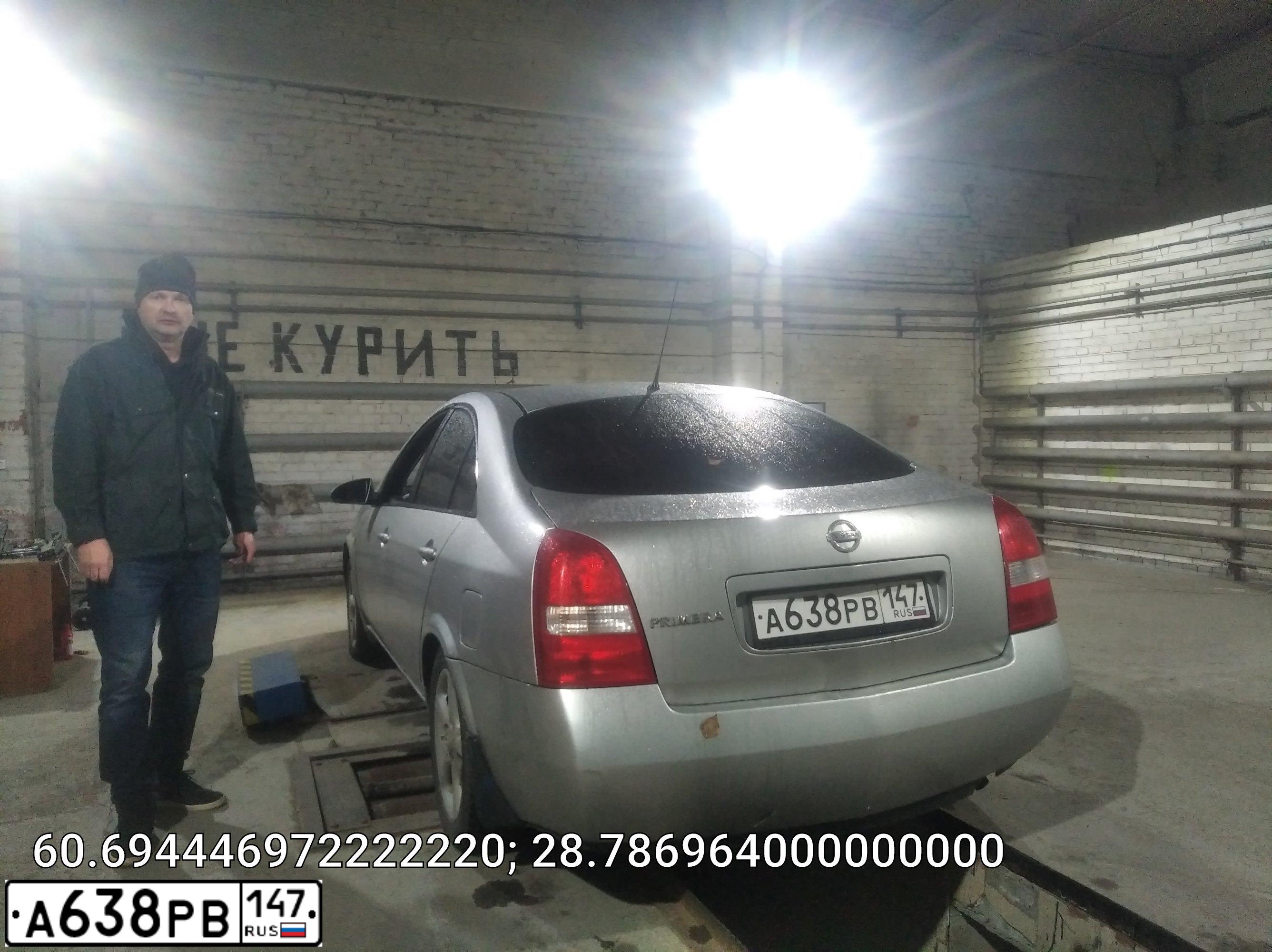 Фото автомобиля NISSAN PRIMERA, 2006 — госномер Т602КО39. Цвет: Серебристый