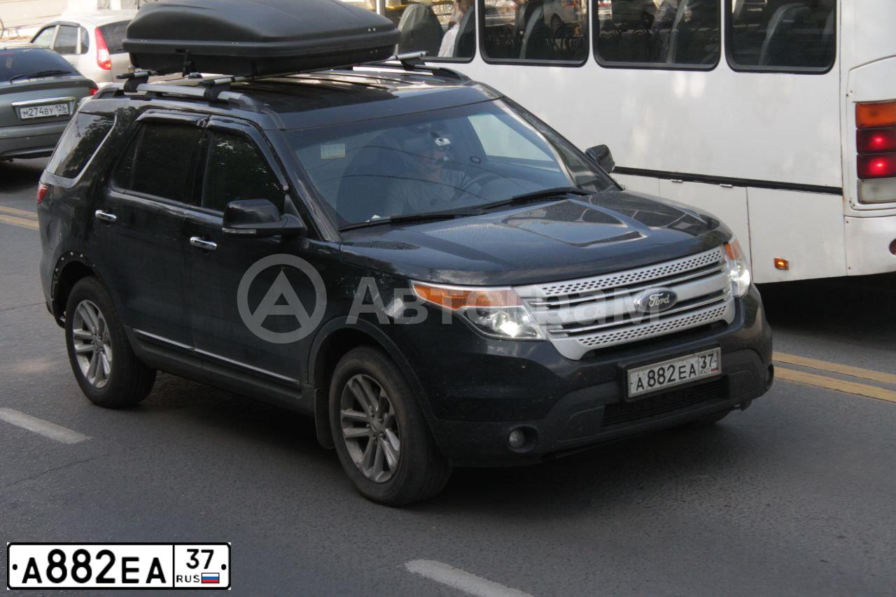 Фото автомобиля FORD EXPLORER, 2015 — госномер А882ЕА37. Цвет: ЧЕРНЫЙ