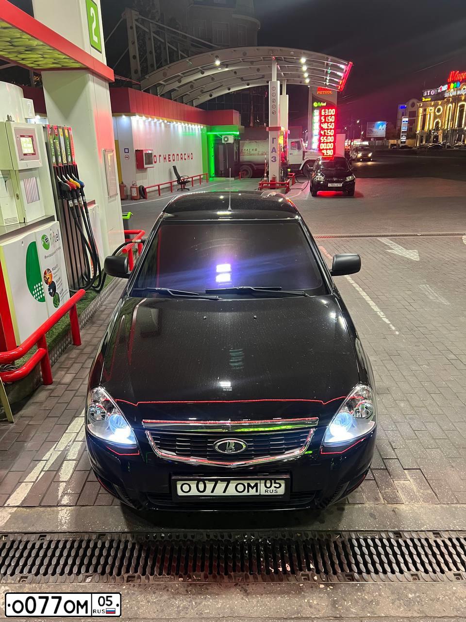 Фото автомобиля LADA 2170 PRIORA, 2013 — госномер О077ОМ05. Цвет: Белый