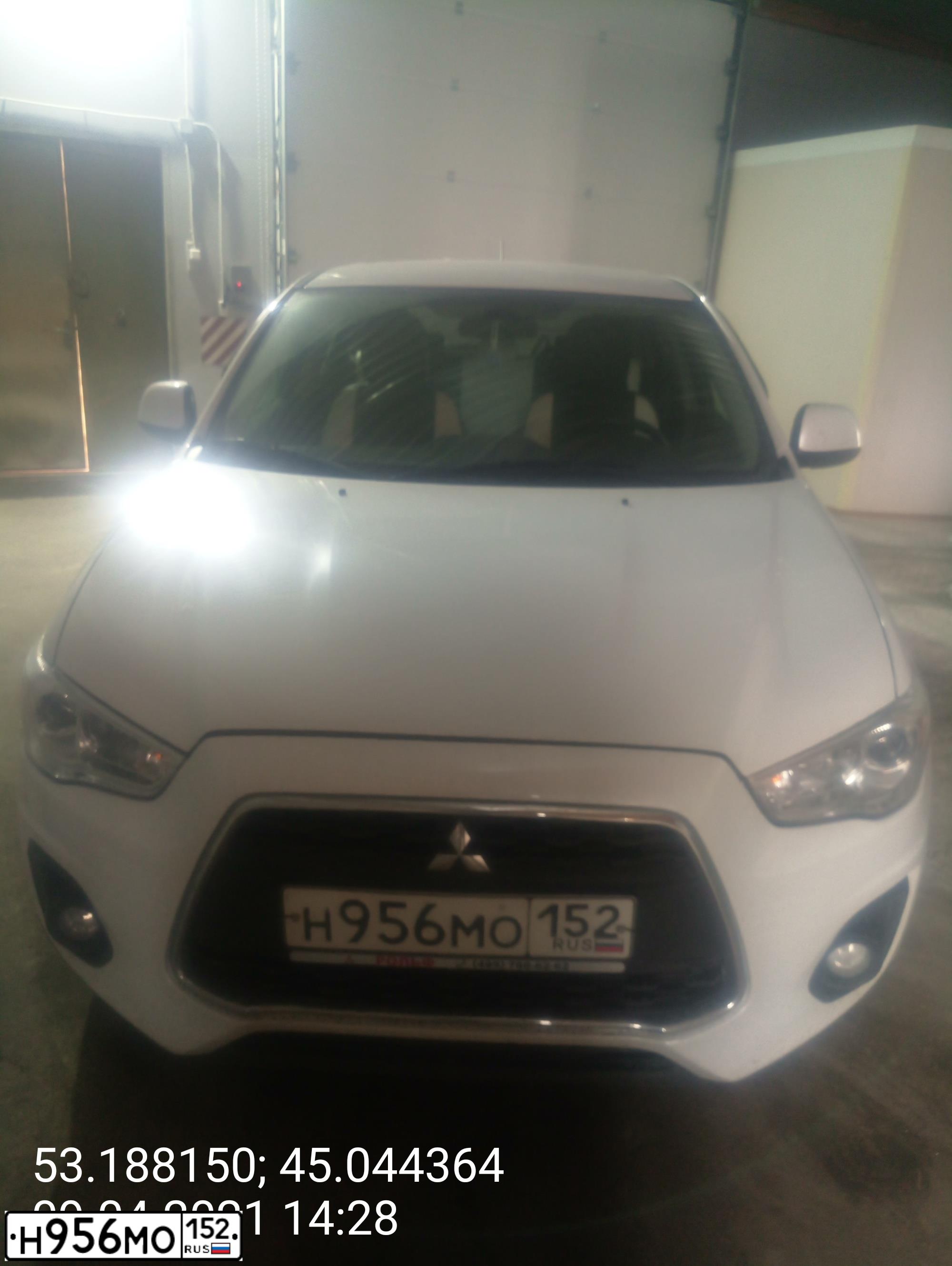 Фото автомобиля MITSUBISHI ASX, 2014 — госномер С535КС58. Цвет: Белый