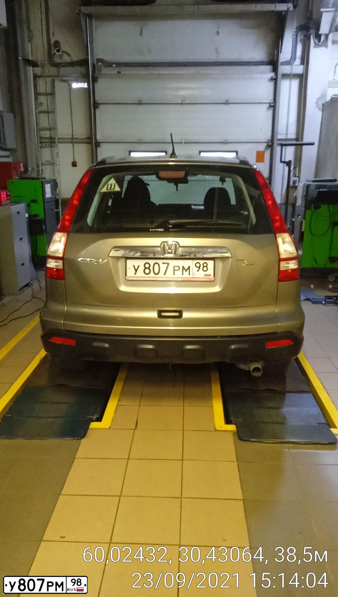 Фото автомобиля HONDA CR-V, 2008 — госномер У807РМ98