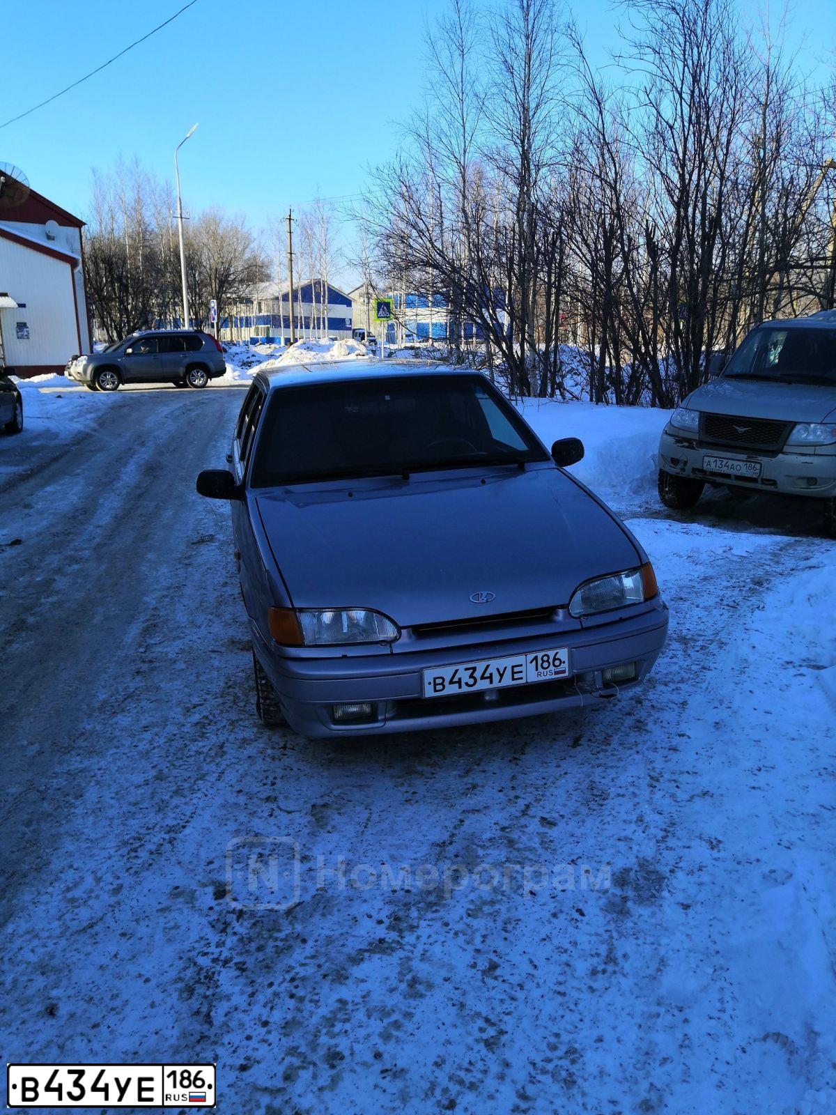 Фото автомобиля LADA 2114 SAMARA, 2008 — госномер В434УЕ186. Цвет: СВЕТЛО-ГОЛУБОЙ