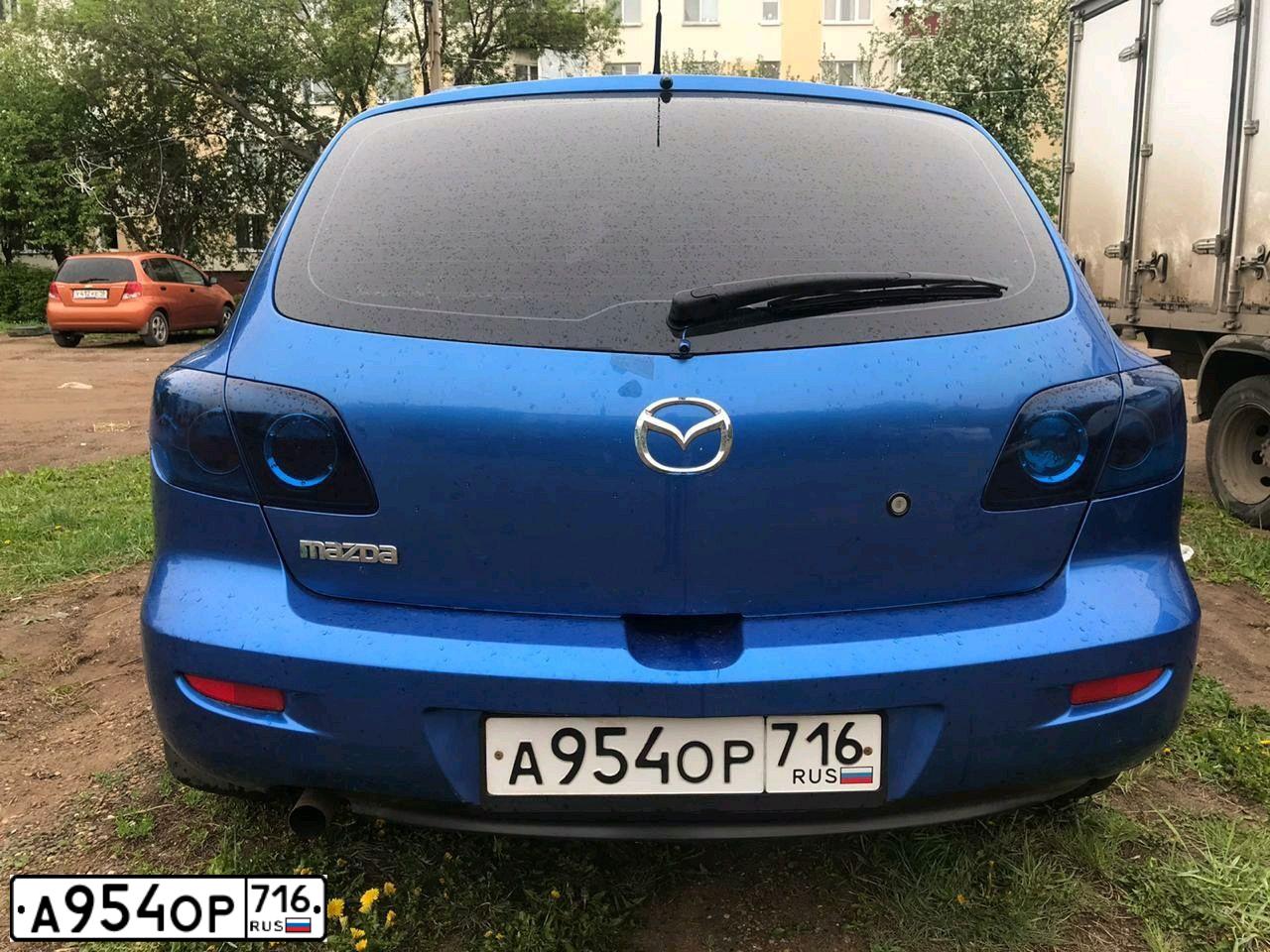 Фото автомобиля MAZDA 3, 2006 — госномер К461РТ21. Цвет: СВЕТЛО-СИНИЙ