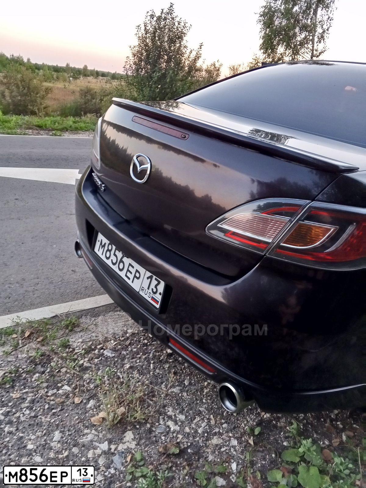 Фото автомобиля MAZDA A 6, 2008 — госномер М856ЕР13. Цвет: ВИШНЕВЫЙ ТЕМНЫЙ
